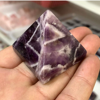 Natural Amethyst gemstone Pyramid Crystal