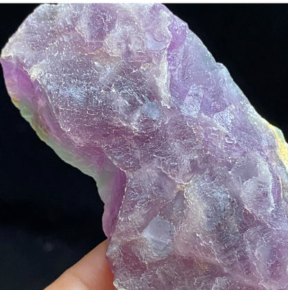 Translucent Purple Octahedral Fluorite Crystal Mineral