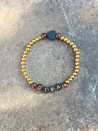 Gold Hematite DIVA Gemstone bracelet