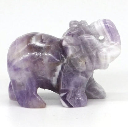 Natural Amethyst Gemstone Elephant