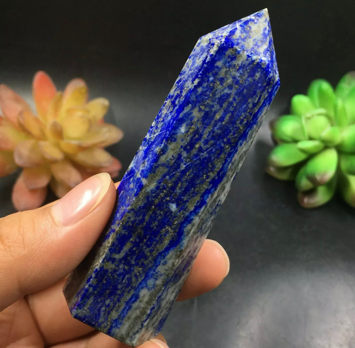 Natural Lapis Lazuli Gemstone Crystal Wand