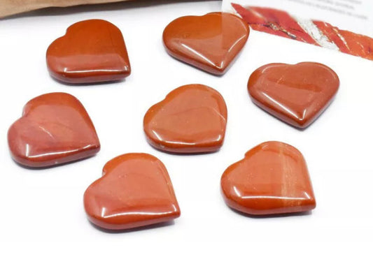 Natural Red Jasper Mini Hearts