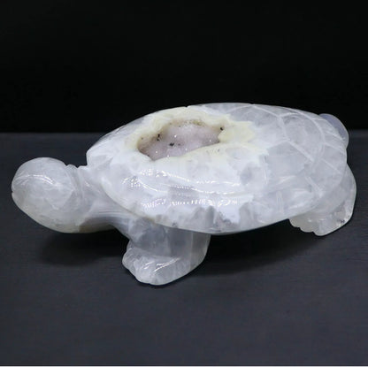 Natural Amethyst Agate Turtle