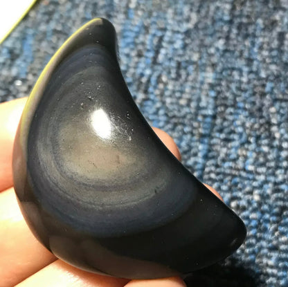 Natural Rainbow Silver Obsidian gemstone Moon