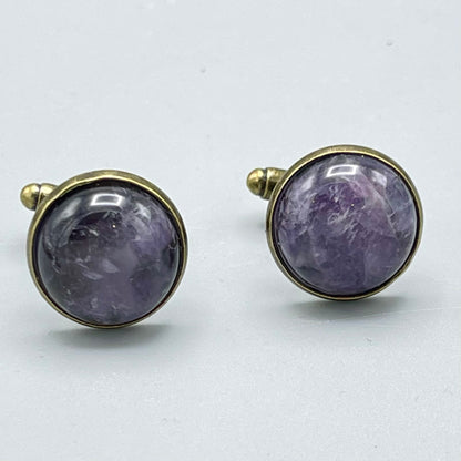 Amethyst Cuff Links