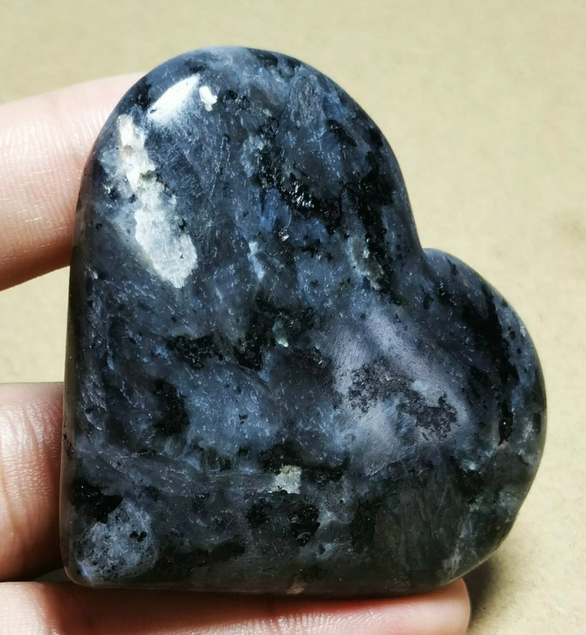 Natural Larvikite Heart