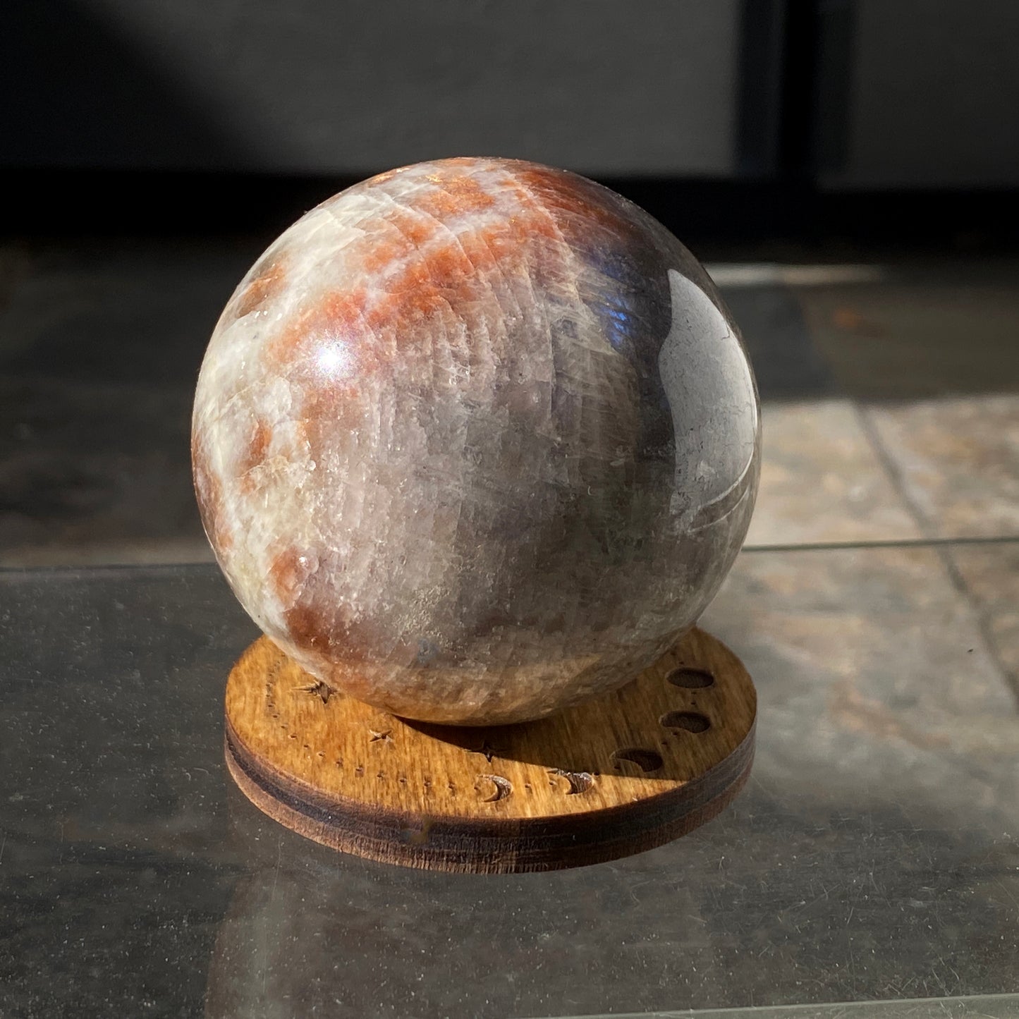 Moonstone gemstone Sphere