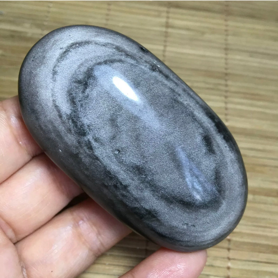 Natural Silver Obsidian Polished Stone