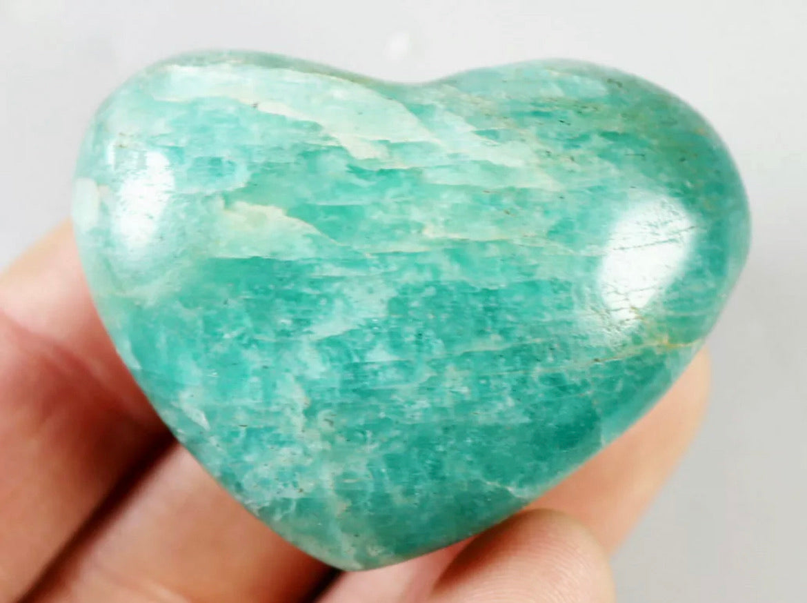 Amazing Unique Natural Amazonite Stone  Heart