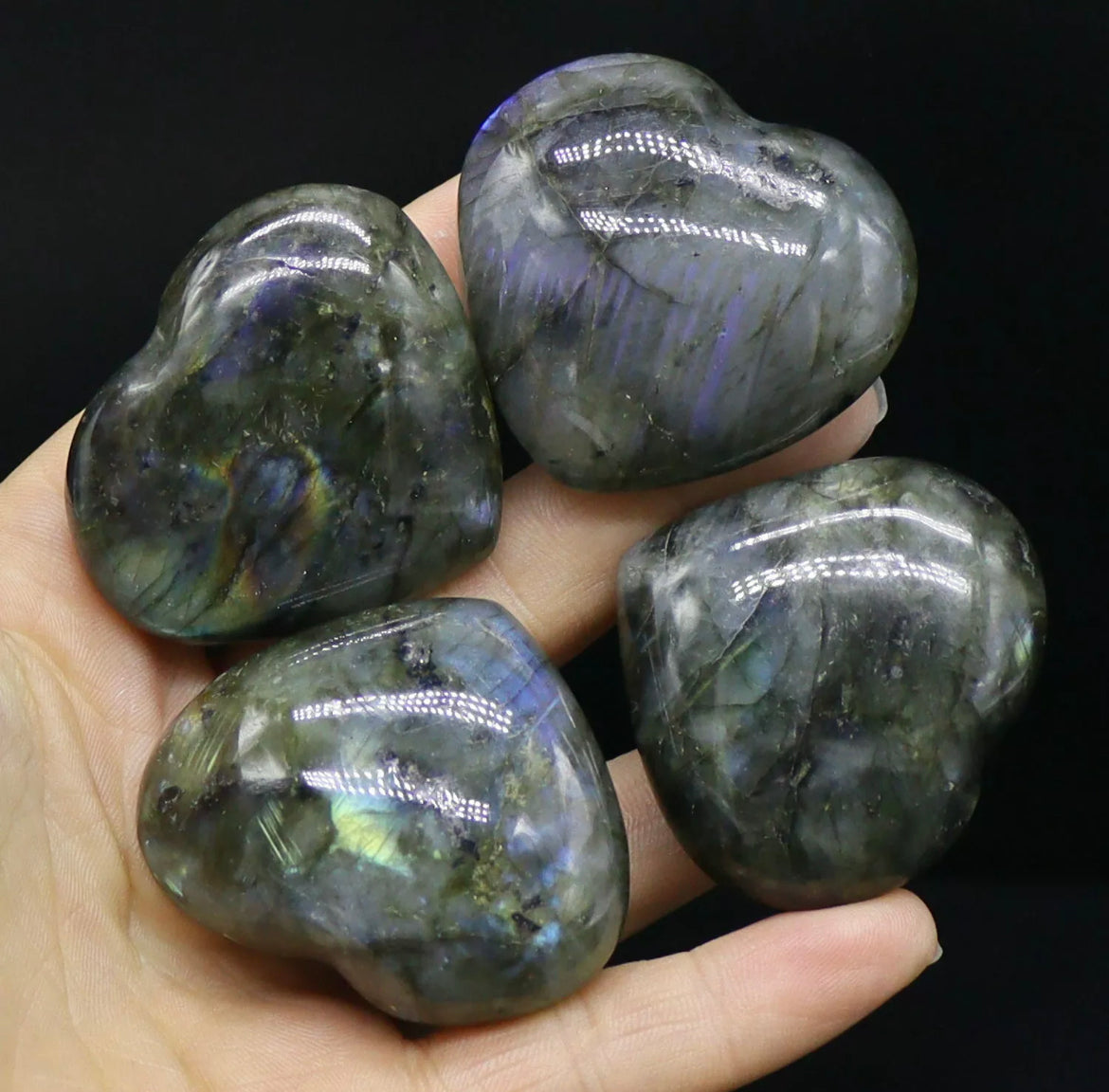 Natural Labradorite Gemstone Heart