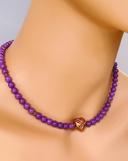 Purple me right gemstone choker