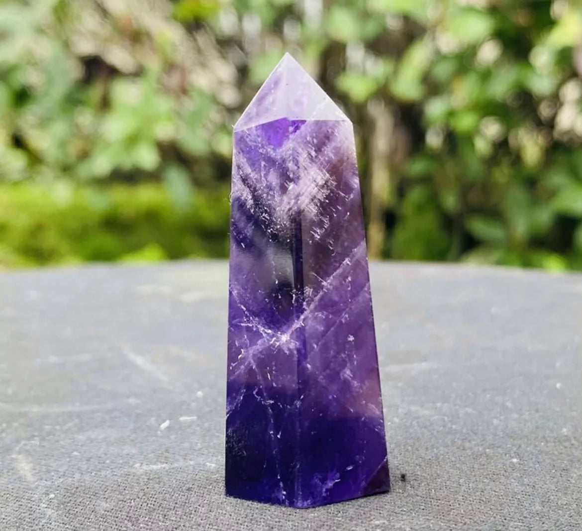 Natural Amethyst Crystal Wand Obelisk