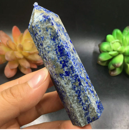 Natural Lapis Lazuli Gemstone Crystal Wand