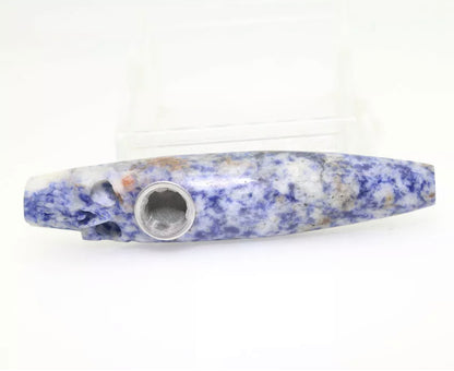 Natural Blue Spot Jasper Pipe 420