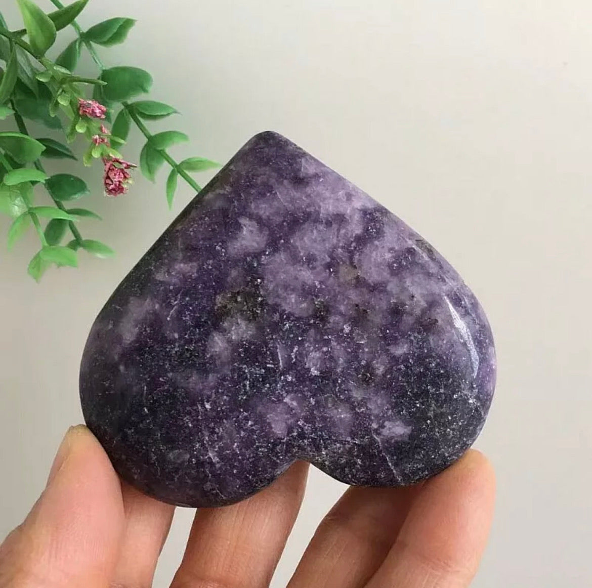 Purple Lepidolite Heart