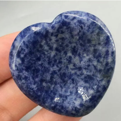 Blue Spot Jasper Heart Worry Stone