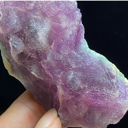 Translucent Purple Octahedral Fluorite Crystal Mineral