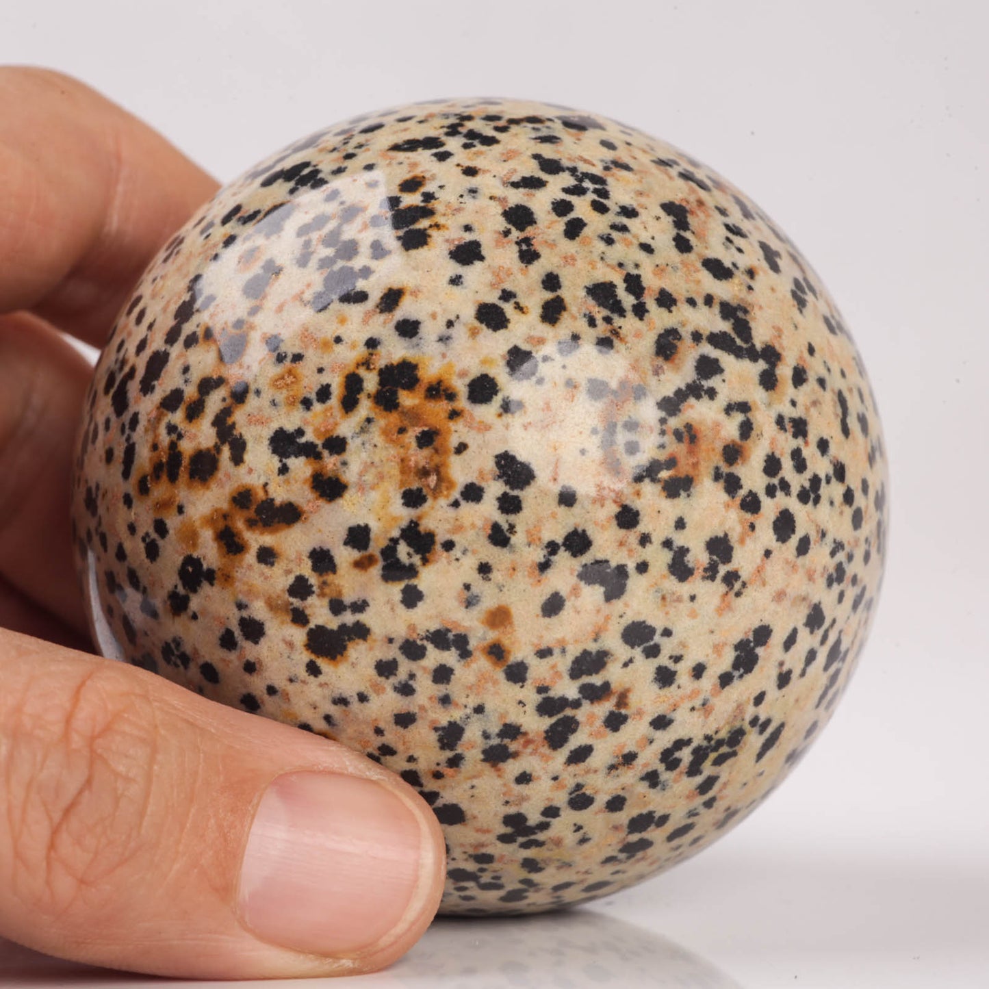 Natural Semiprecious gemstone Dalmatian Jasper crystal Ball sphere