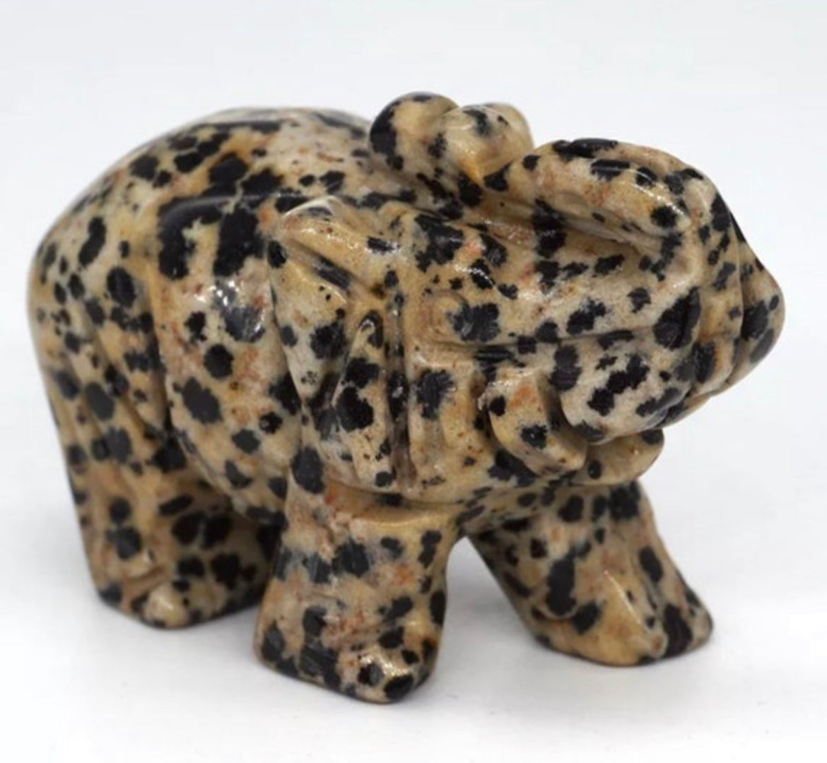 Dalmatian Jasper Elephant-Medium