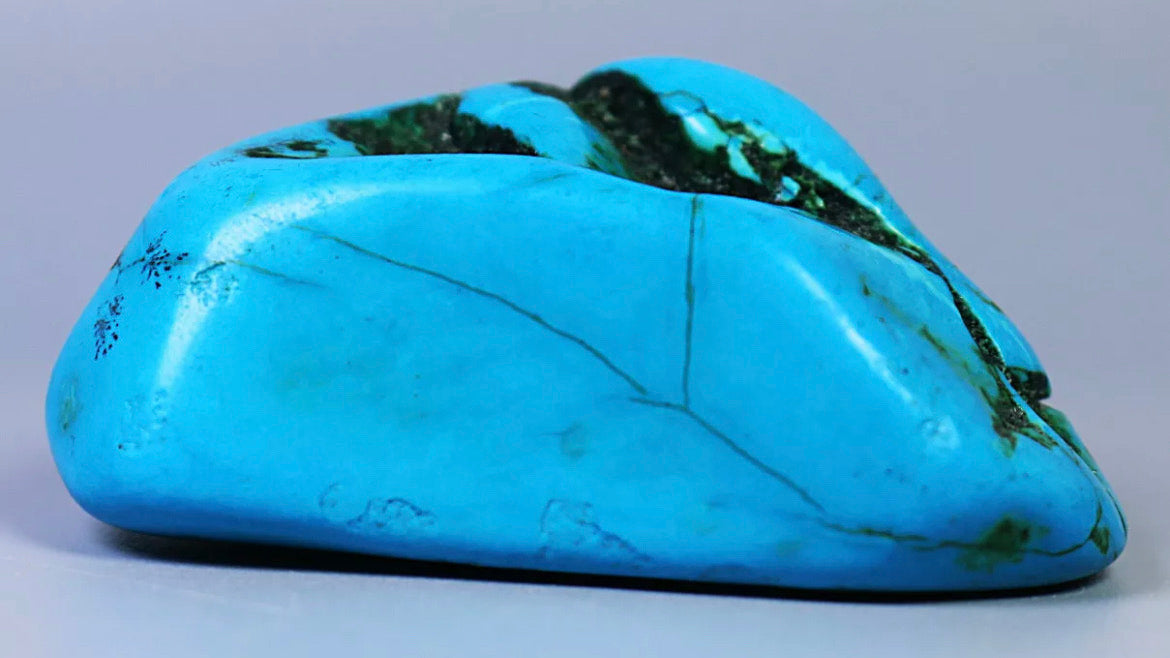 Blue turquoise gemstone rough stone Crystal mineral specimen