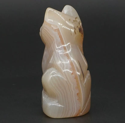 Natural Gemstone Grey Agate gemstone Cat