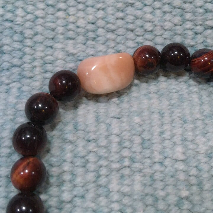 Mens Tiger Eye & Moonstone Gemstone “EVOLVE” Bracelet