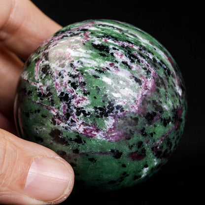 Natural Ruby Zoisite Crystal Ball Sphere