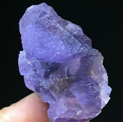 Natural Translucent Purple Octahedral Fluorite Crystal Mineral Specimen semiprecious gemstone