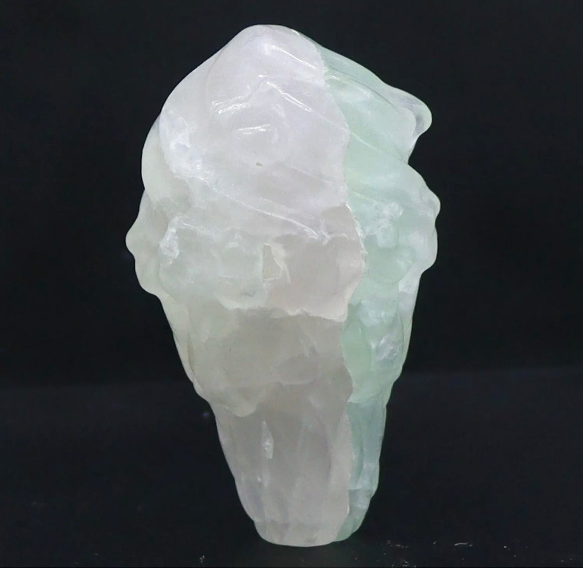 Natural Crystal Fluorite Ice Cream Cone Figurine