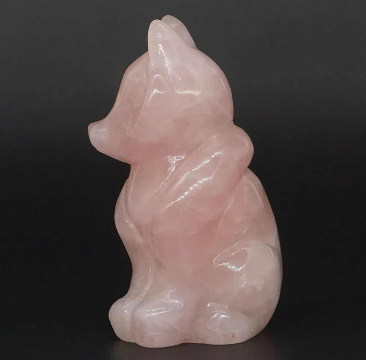 Natural Rose Quartz Fox