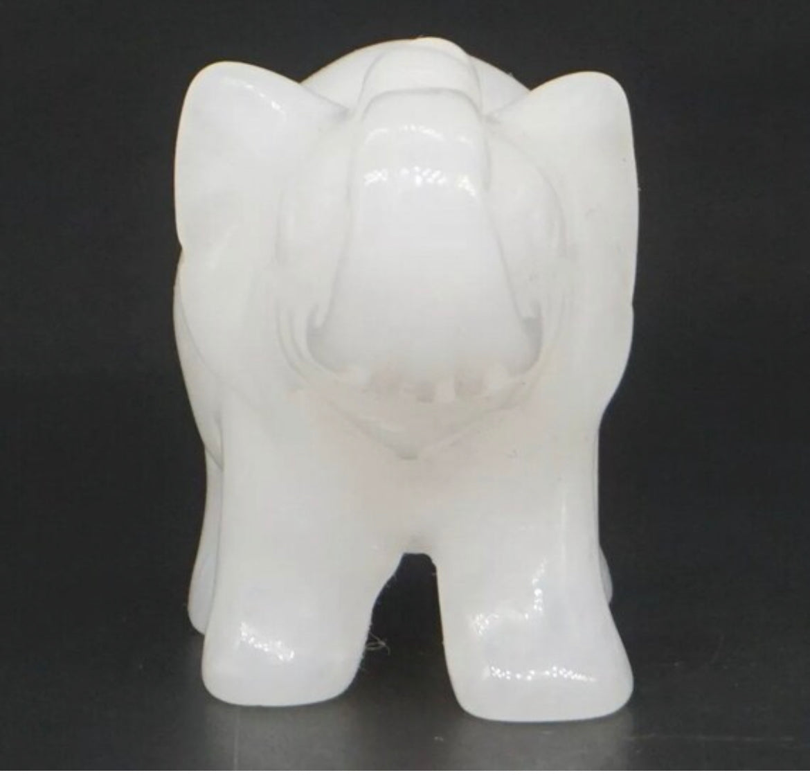 Natural White Jade Elephant