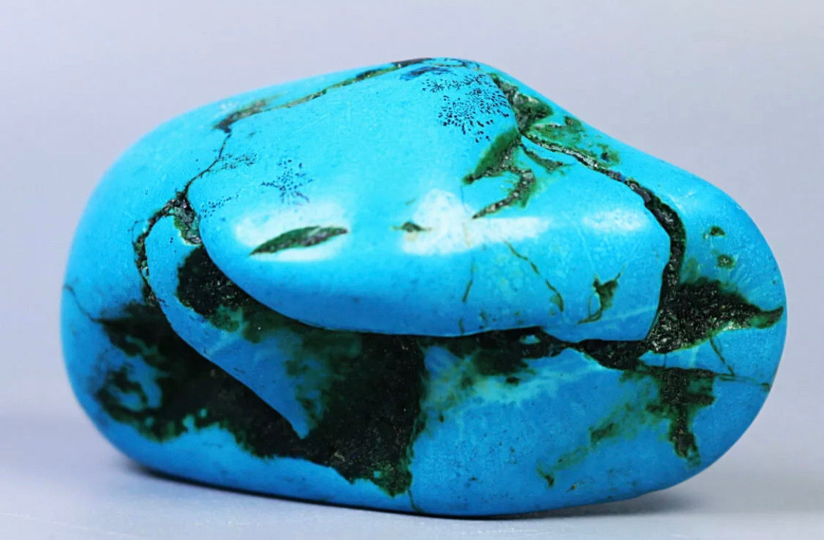 Blue turquoise gemstone rough stone Crystal mineral specimen