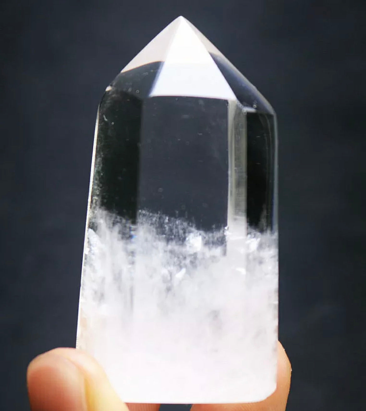 Natural Clear Quartz Wand Point Tower Obelisk