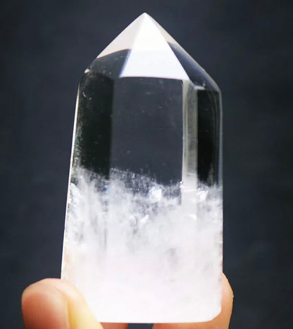 Natural Clear Quartz Wand Point Tower Obelisk