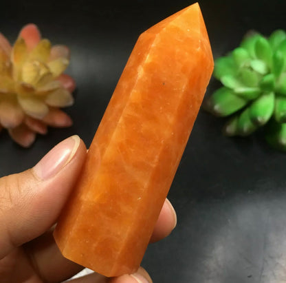 Natural Orange Calcite Wand