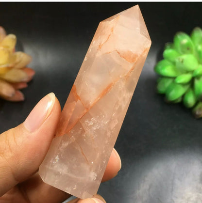 Red Hematoid Quartz Wand Point