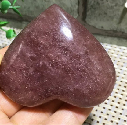 Natural Strawberry Quartz Heart