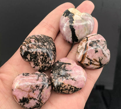 Natural Rhodonite Heart