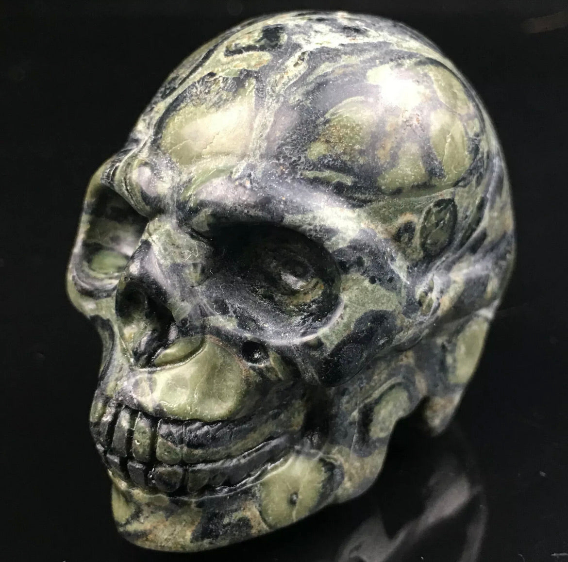 Natural Kambaba Jasper gemstone Skull