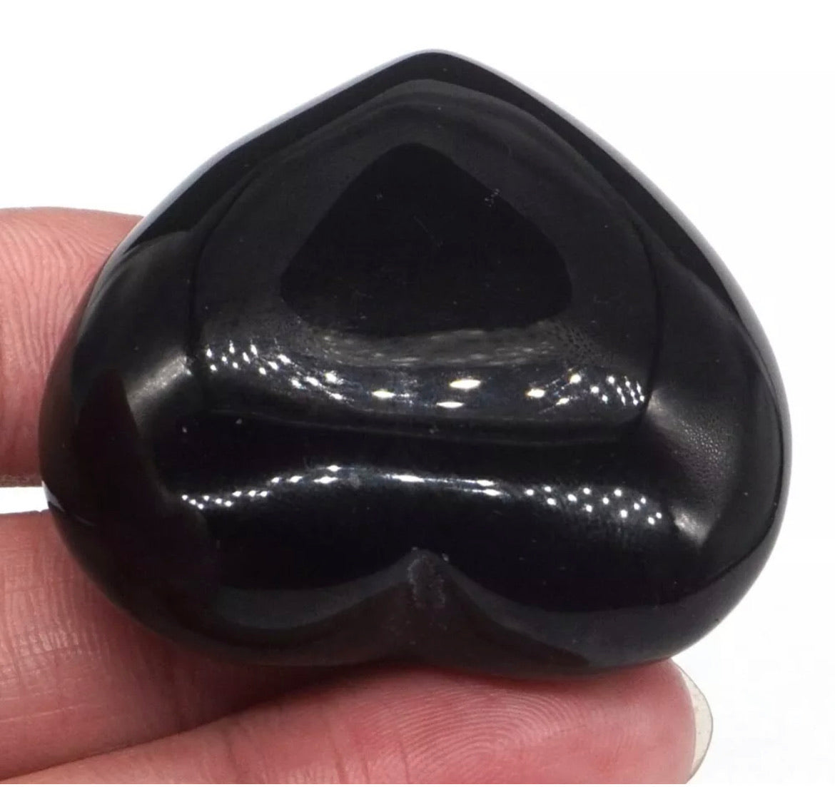 Natural Black Obsidian Heart