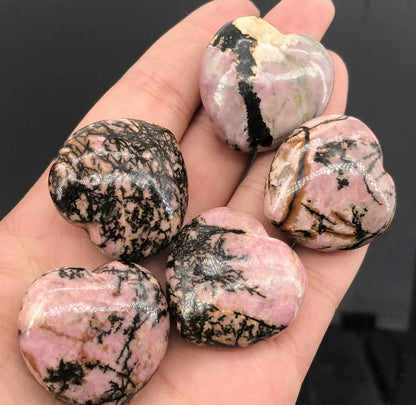 Natural Rhodonite Heart