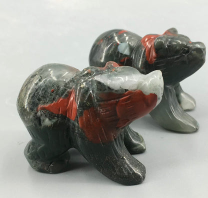 Natural African Bloodstone gemstone Bear