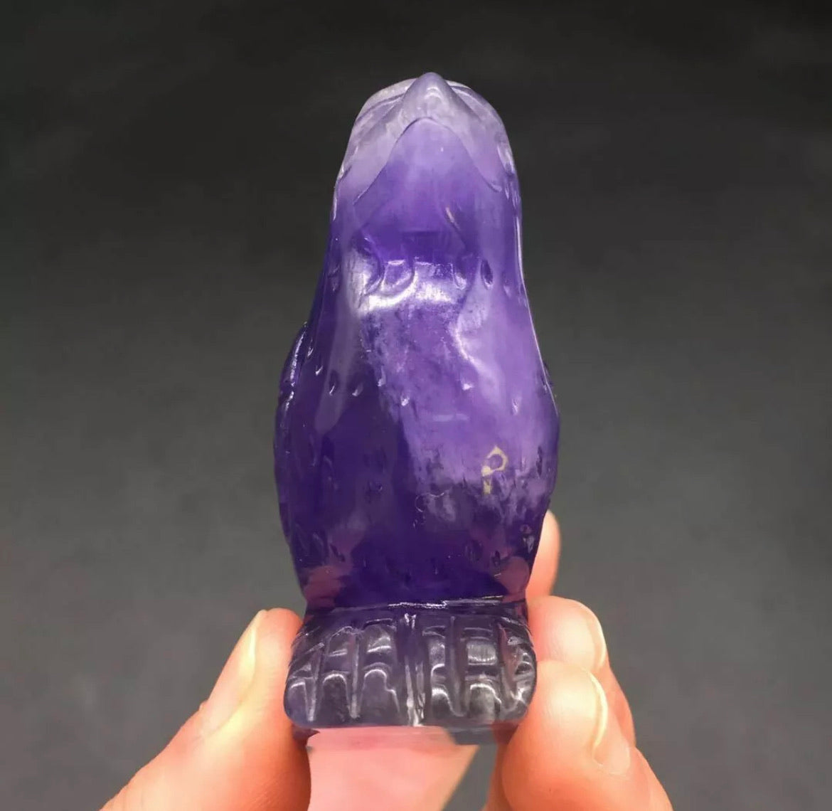 Natural Purple Blue Fluorite Bird Figurine