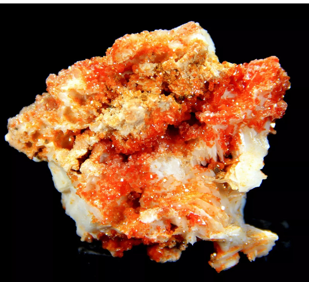 Superb Cherry Vanadinite Crystals on Matrix