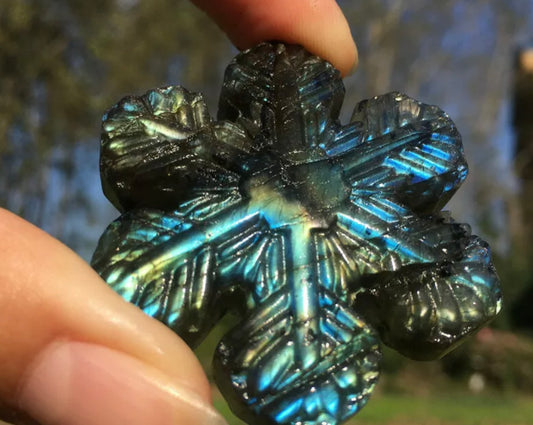 Natural Labradorite Snowflake