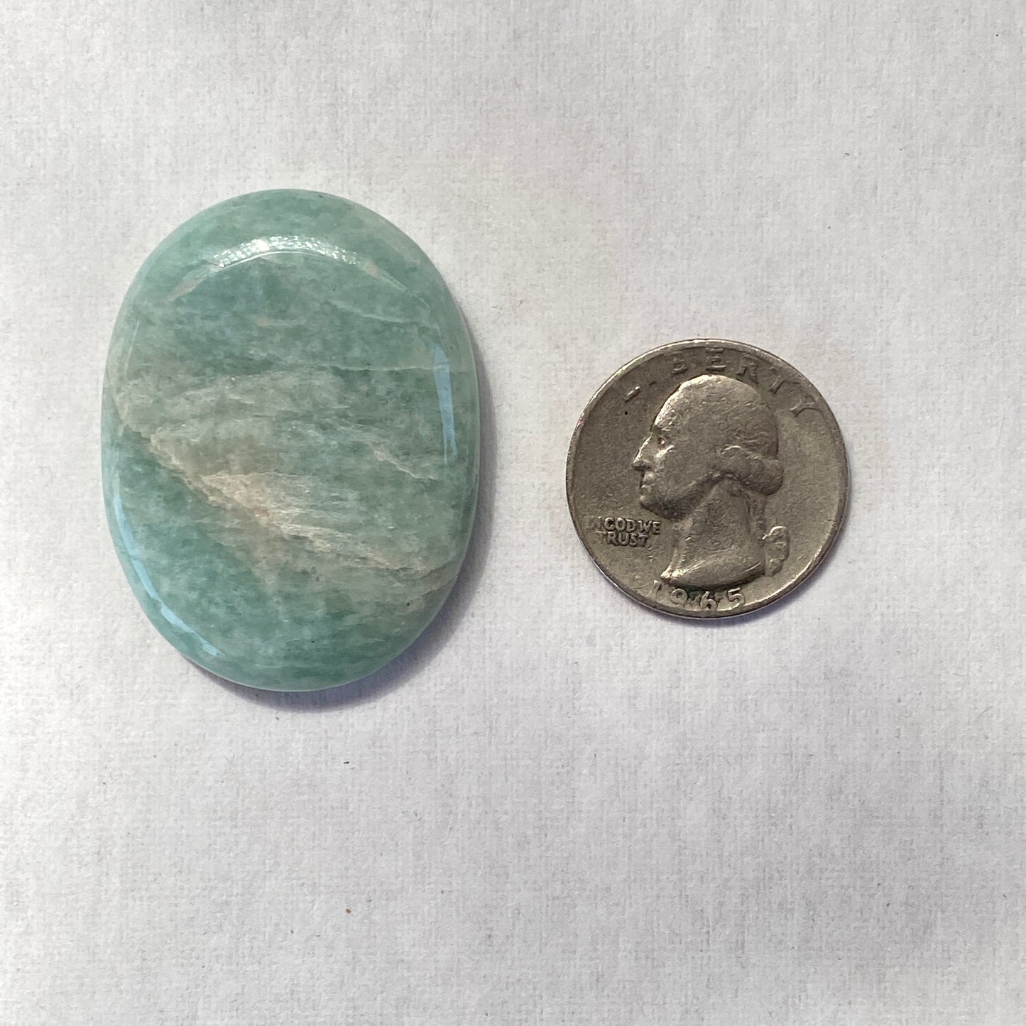 Natural Amazonite gemstone Palm Worry Stone