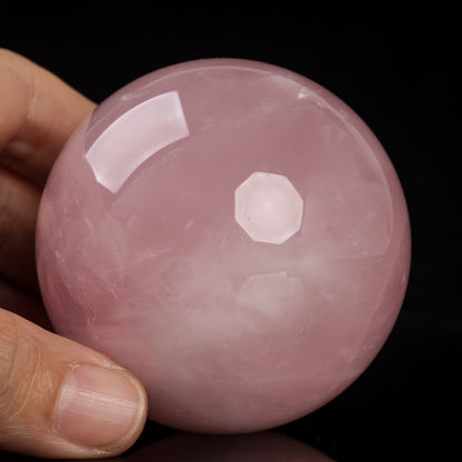 Natural Rose Quartz Crystal Ball Sphere