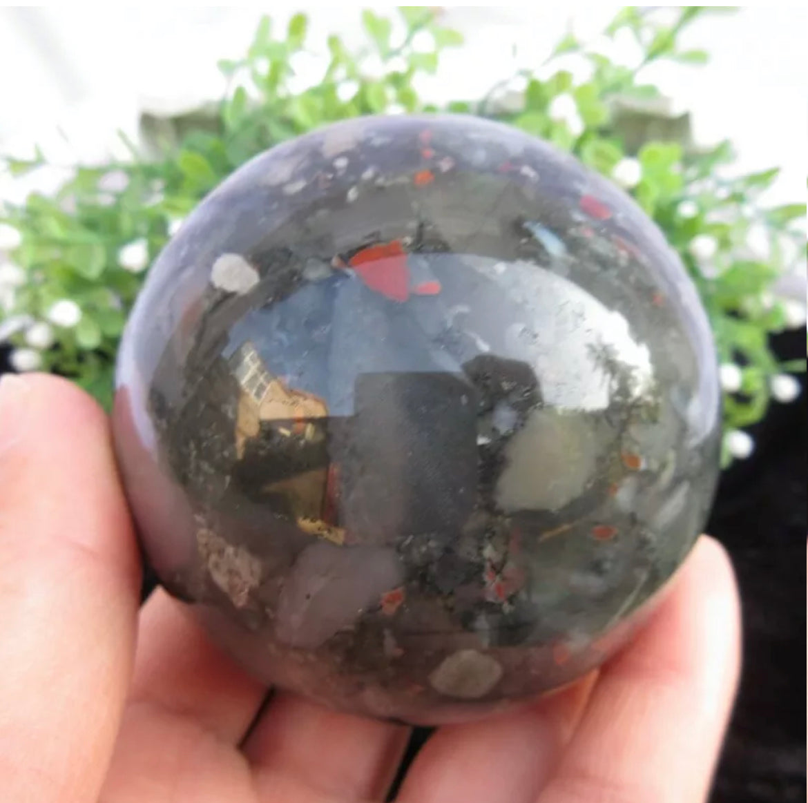 Natural African Bloodstone Sphere