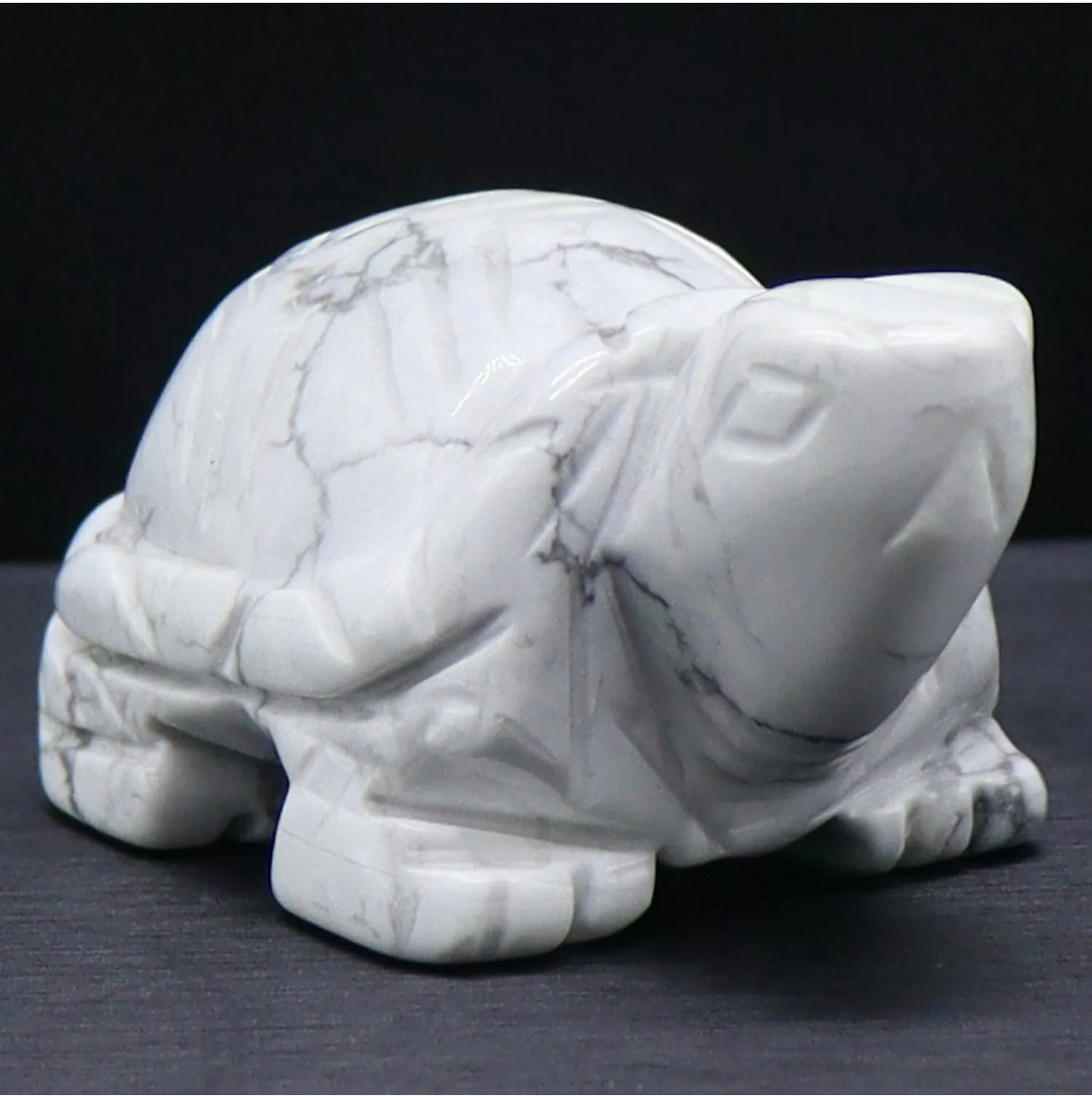 Natural White Turquoise Turtle Figurine