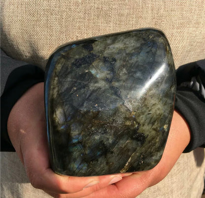 Natural labradorite gemstone  quartz mineral crystal spectrolite